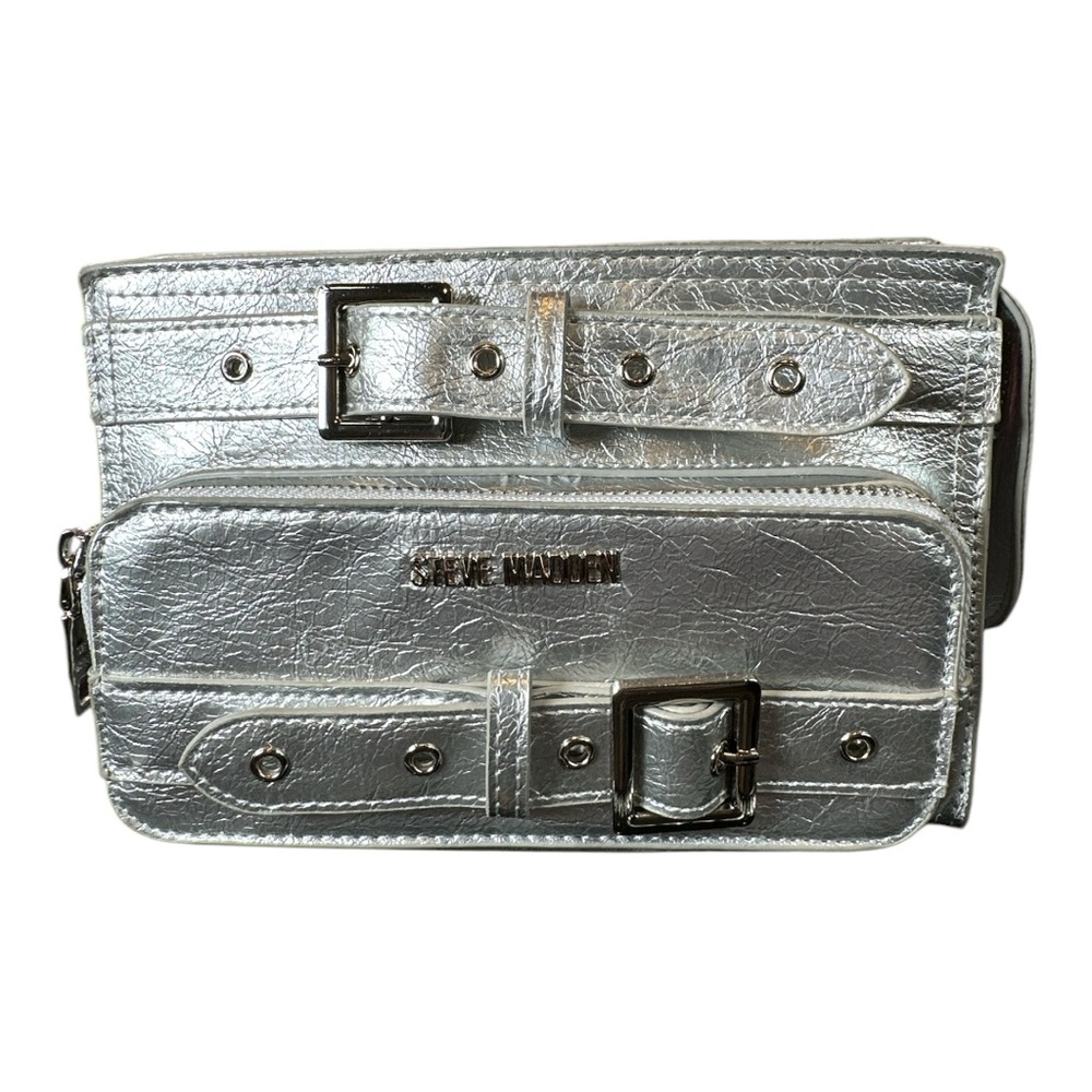 Steve Madden Metallic Silver Crossbody Bag NWT - Picture 1 of 7